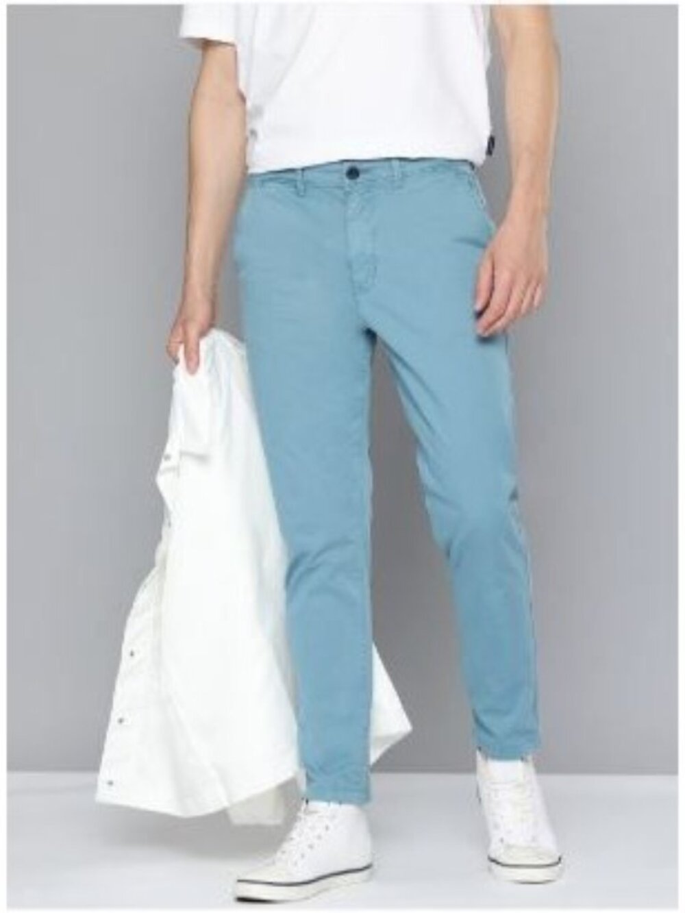 J.Crew Flex Pants Size W29 L30 Chino Slim Fit Light Blue Wash 100% Cotton